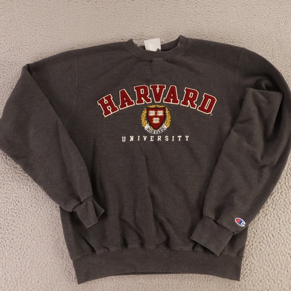Champion Other - Harvard Crimson Sweatshirt Mens S Gray Heather Logo Champion Sweater